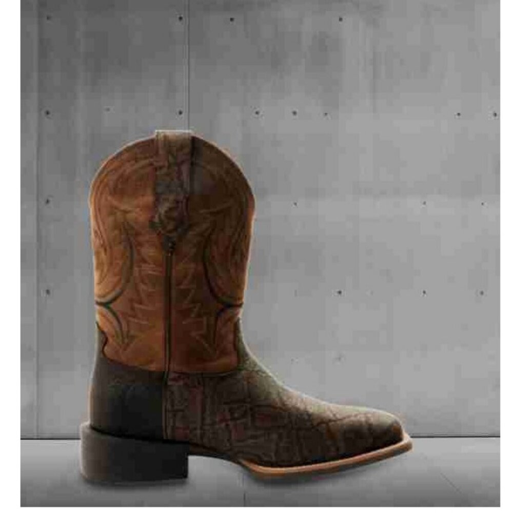 Cody James Mens Two Toned Brown Broad Square Toe Western Boots